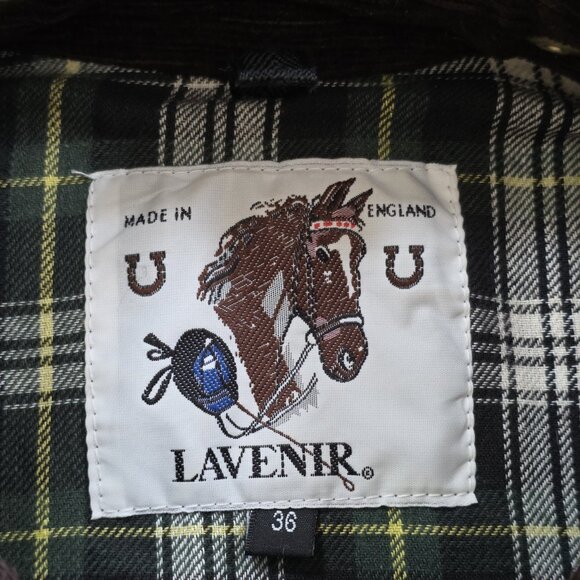 VTG Lavenir Wax Chore Coat Men 36 Military Green LS Lined Cotton Equestrian Hood - Picture 4 of 16